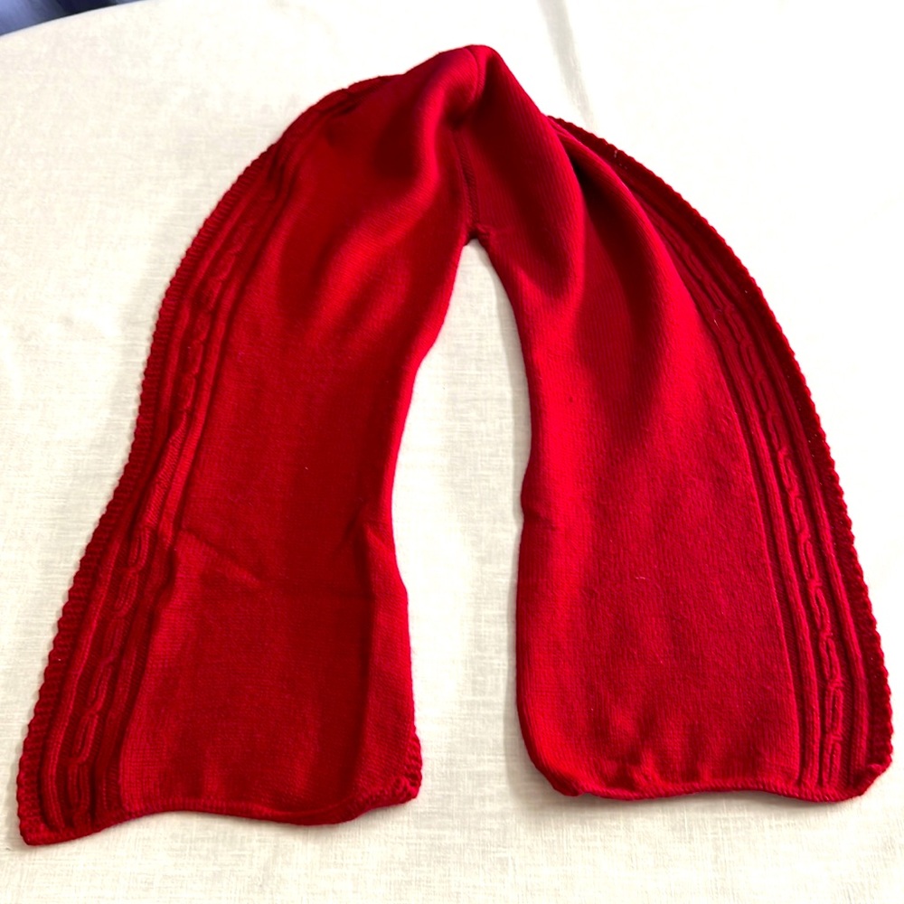 🌞 Red knit hoodie scarf wrap One size fits all